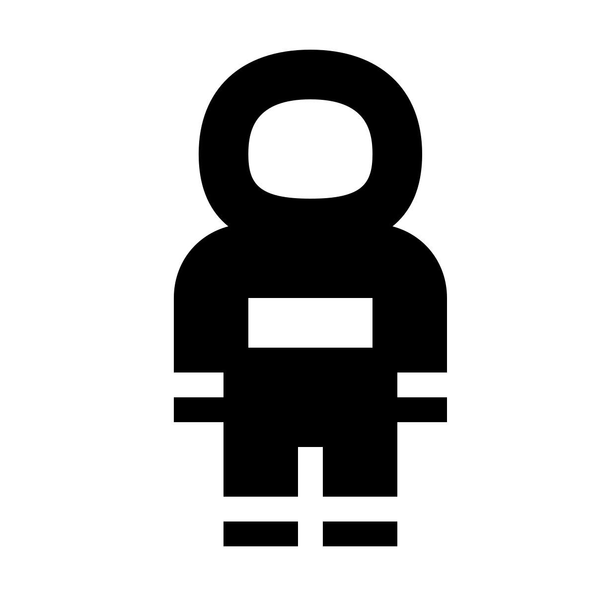 material filled style astronaut icon