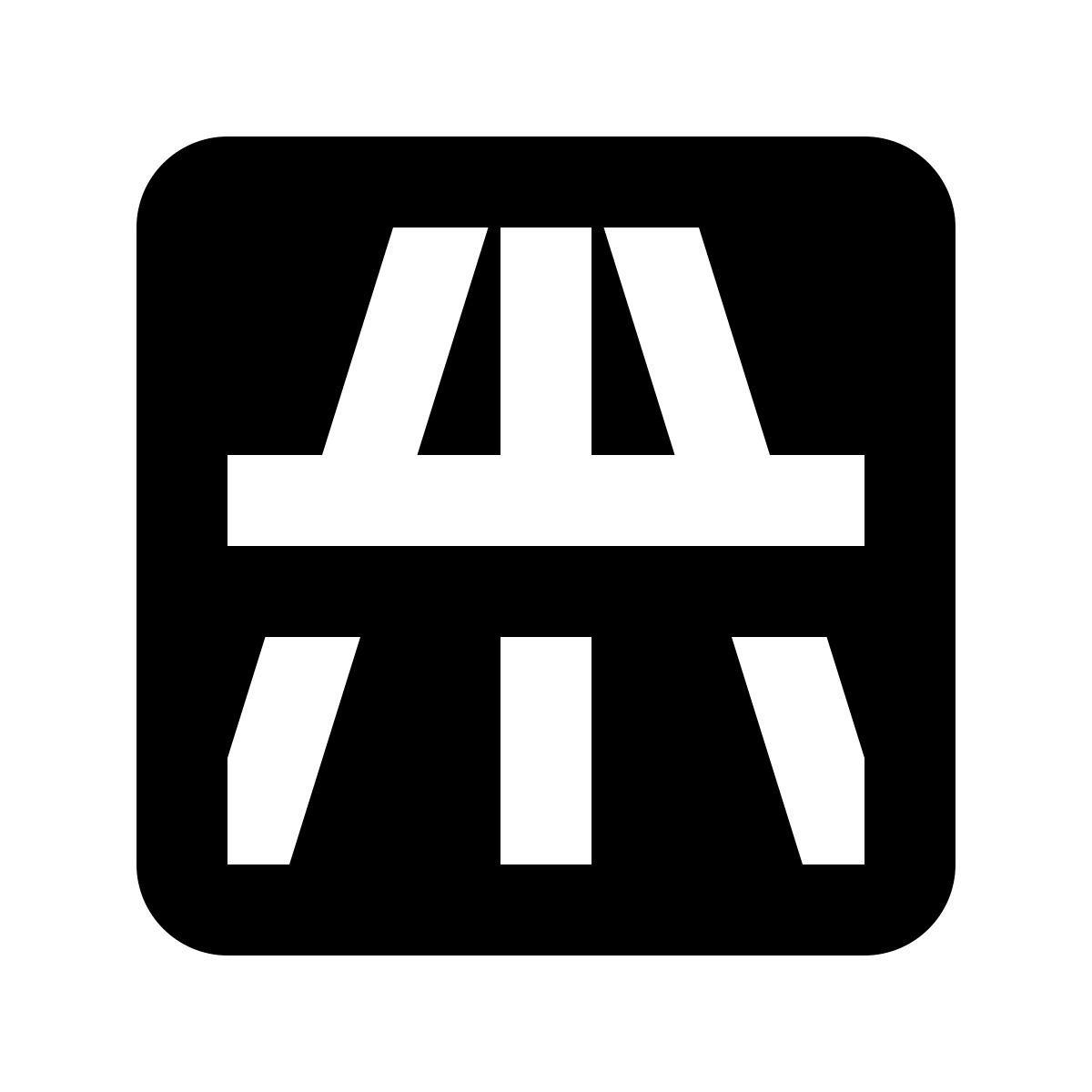 material filled style autoroute icon