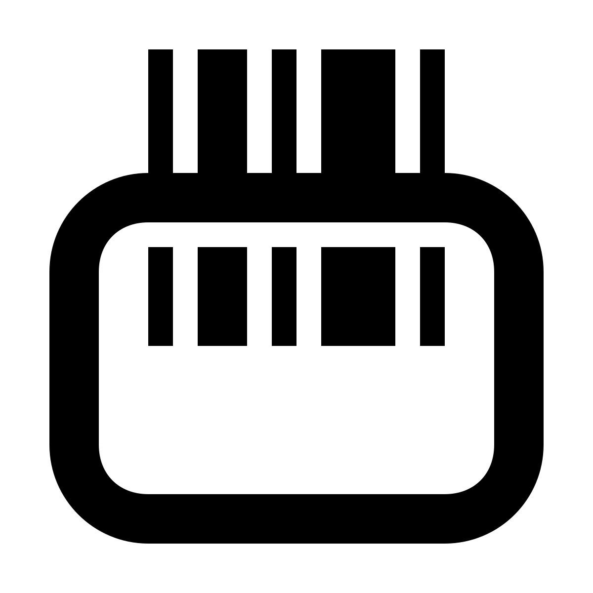 material filled style scanner di codici a barre icon