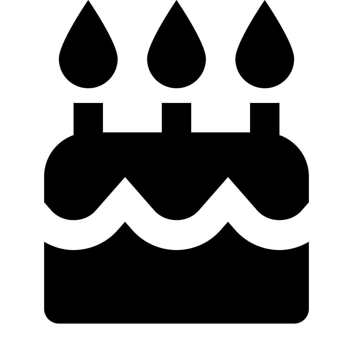 material filled style birthday icon