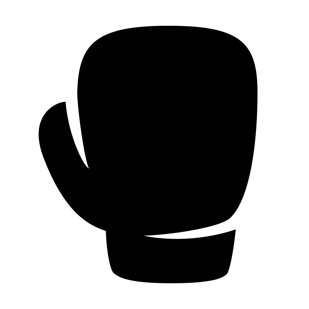 material filled style boxing glove icon