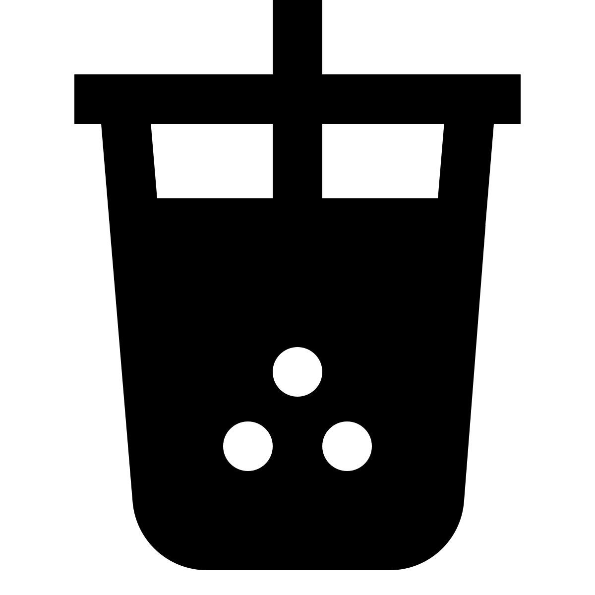 material filled style bubble tea  icon