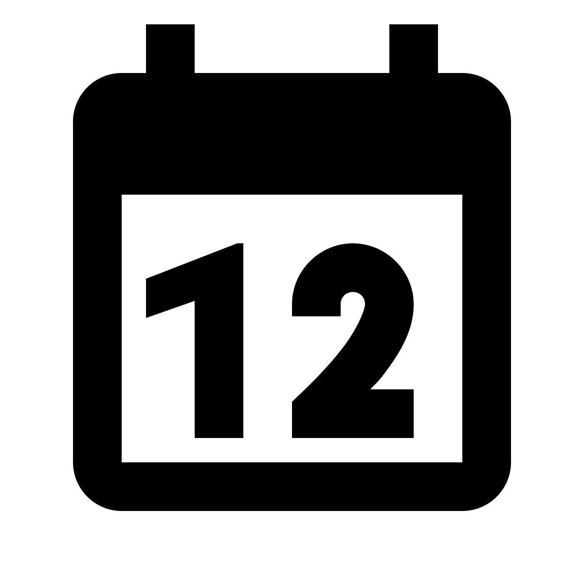 material filled style calendario 12 icon