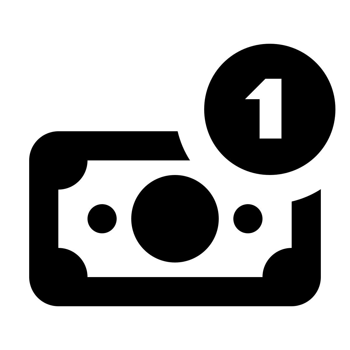 material filled style en espèces icon