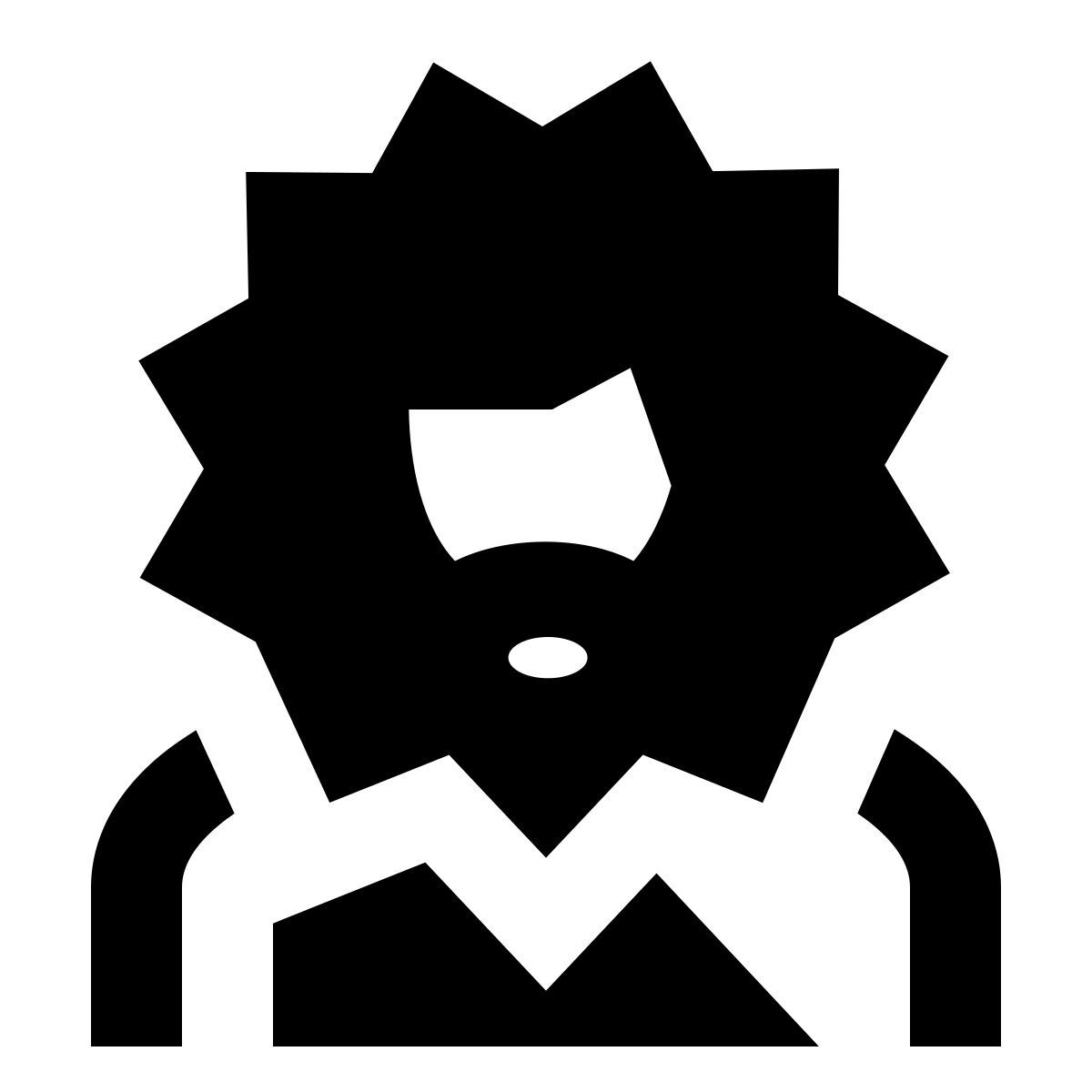 material filled style cavernícola icon