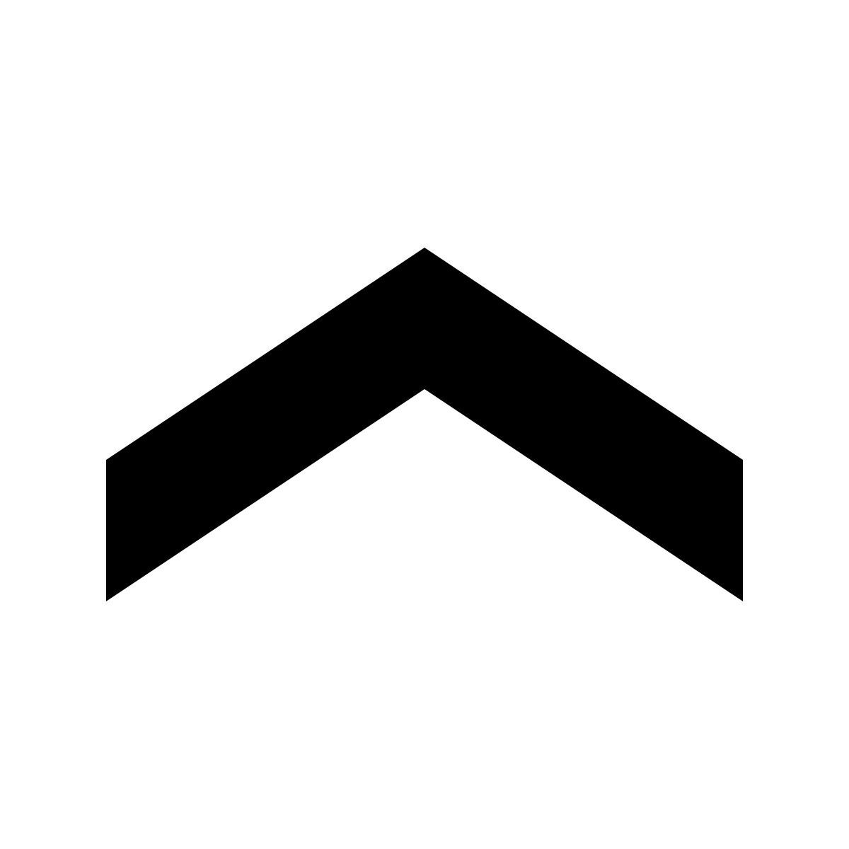 material filled style chevron para arriba icon