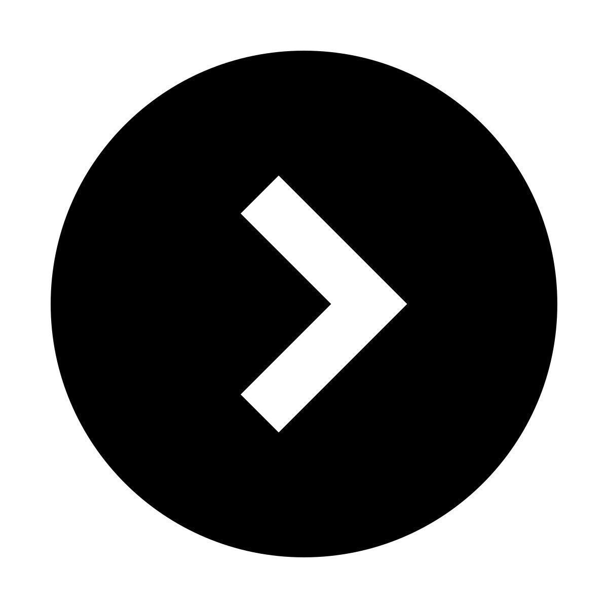 material filled style chevron derecha en círculo icon