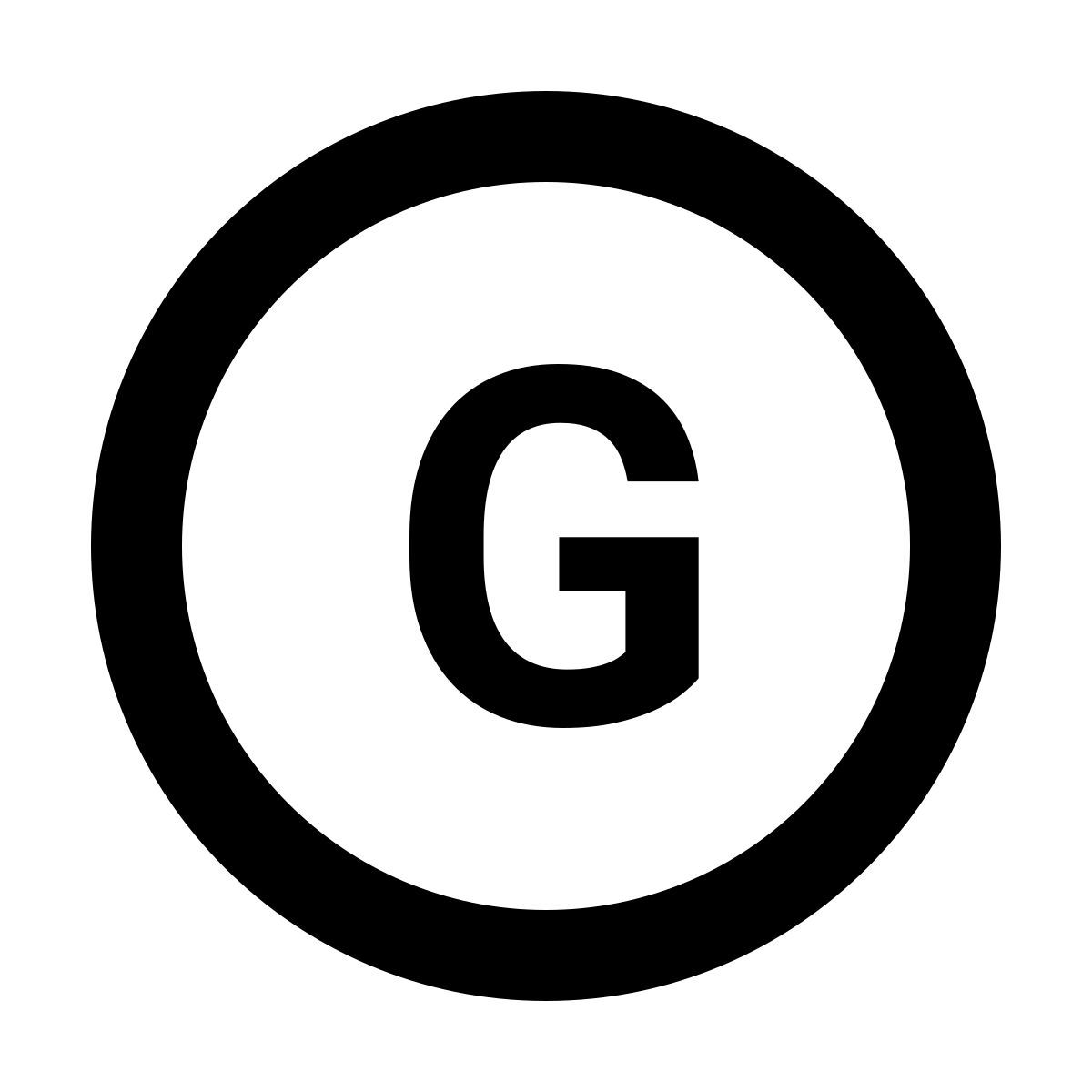 material filled style circled g icon