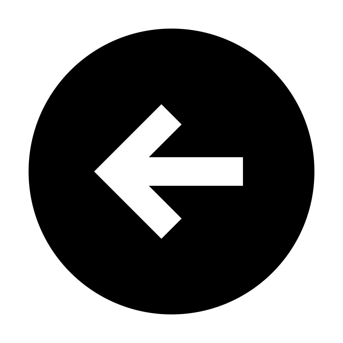 material filled style go back icon