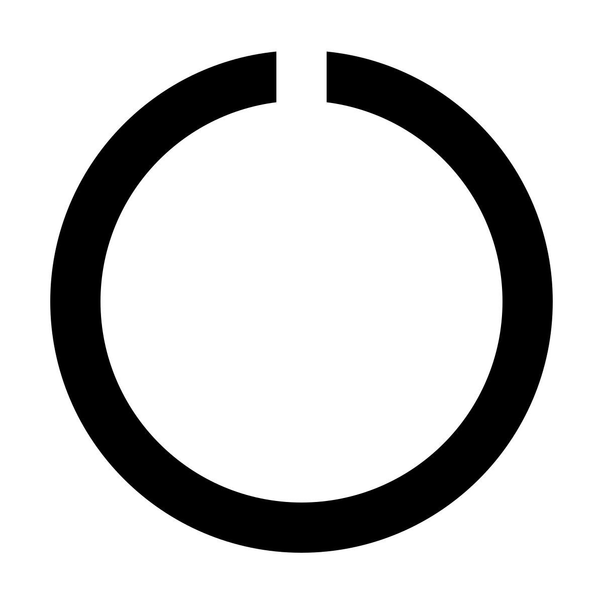 material filled style kreis mit aussparung icon