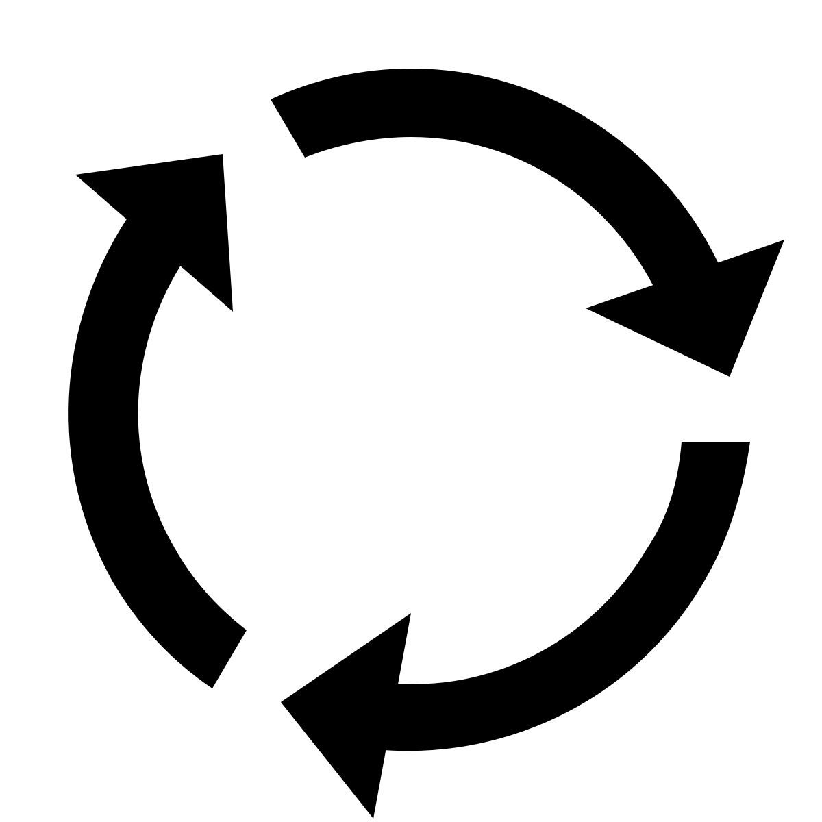 material filled style flechas circulares icon