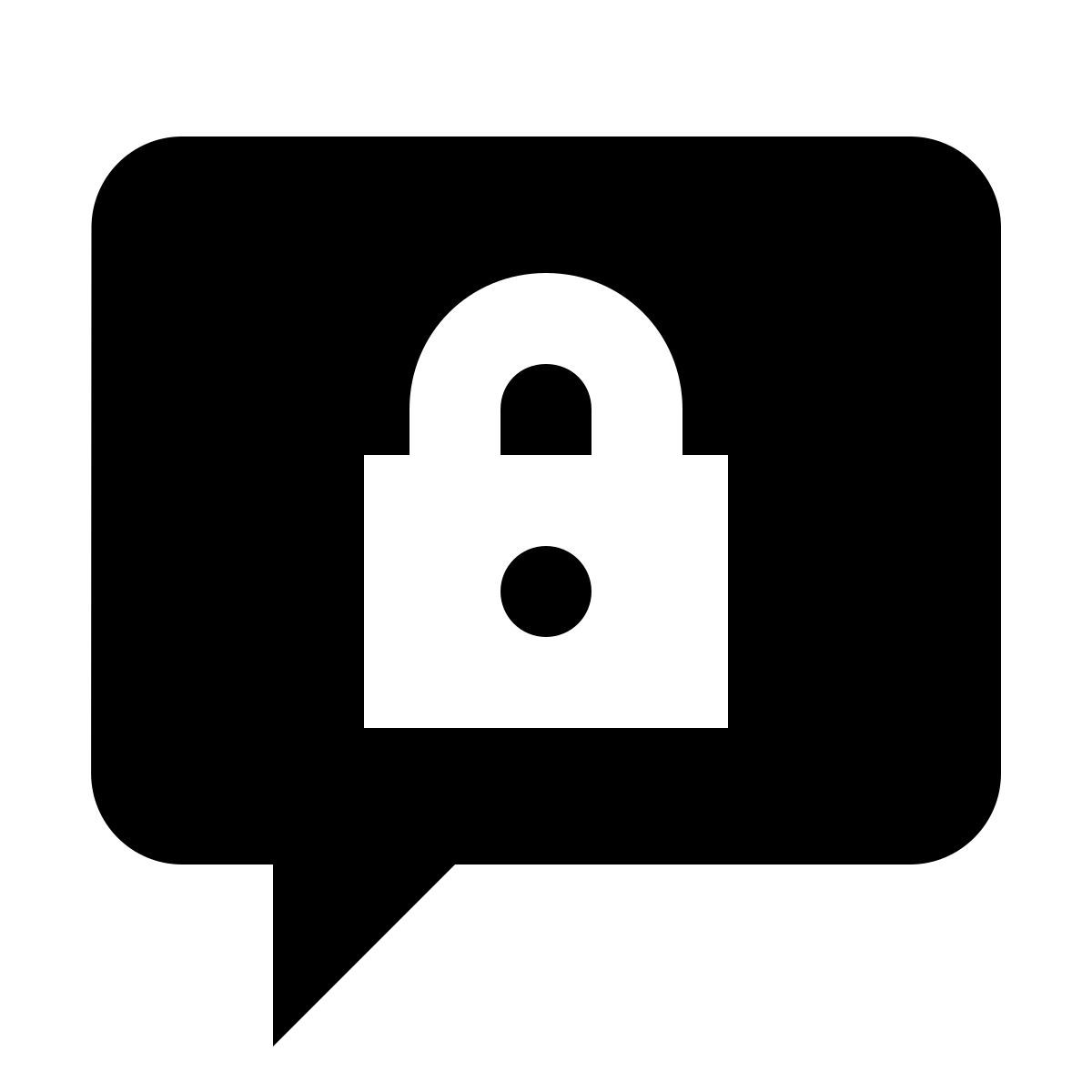 material filled style discussione chiusa icon