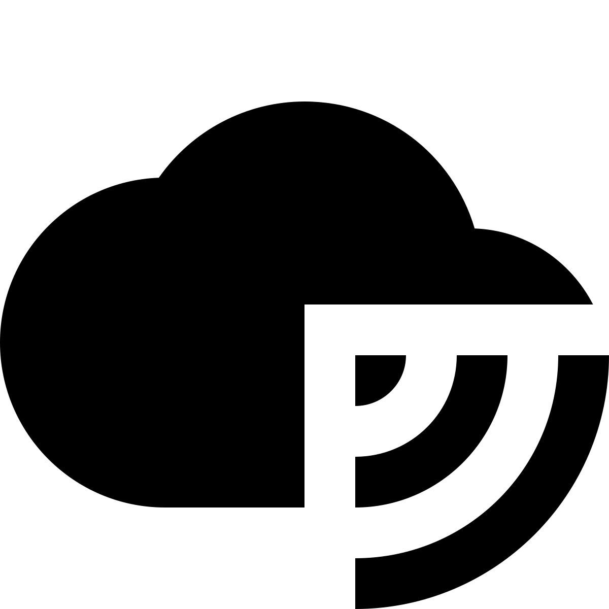 material filled style cloud broadcasting icon