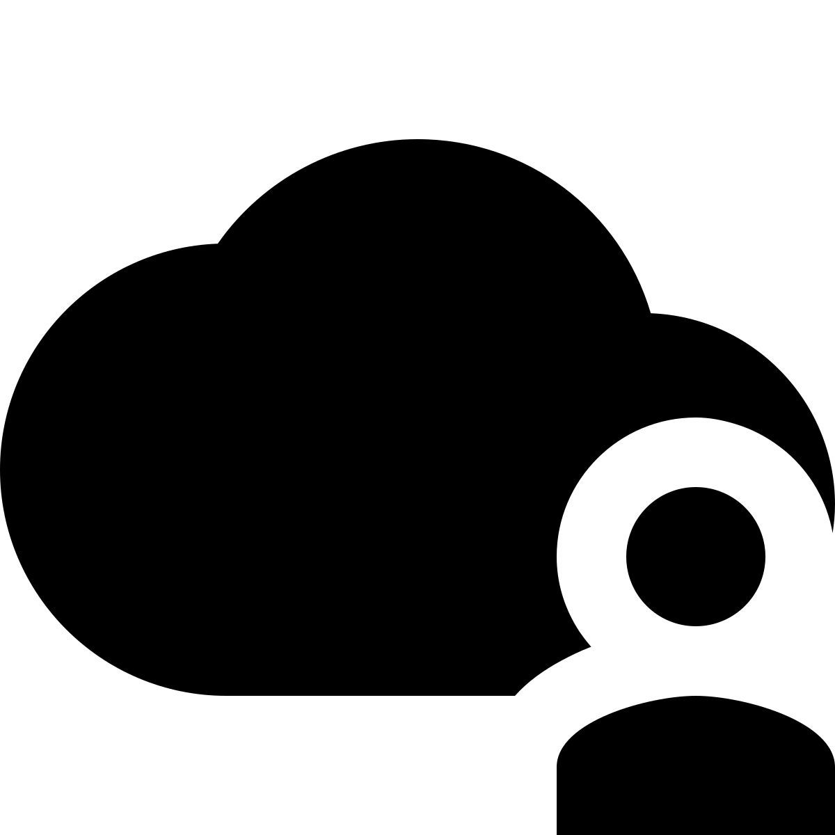 material filled style cloud user group icon