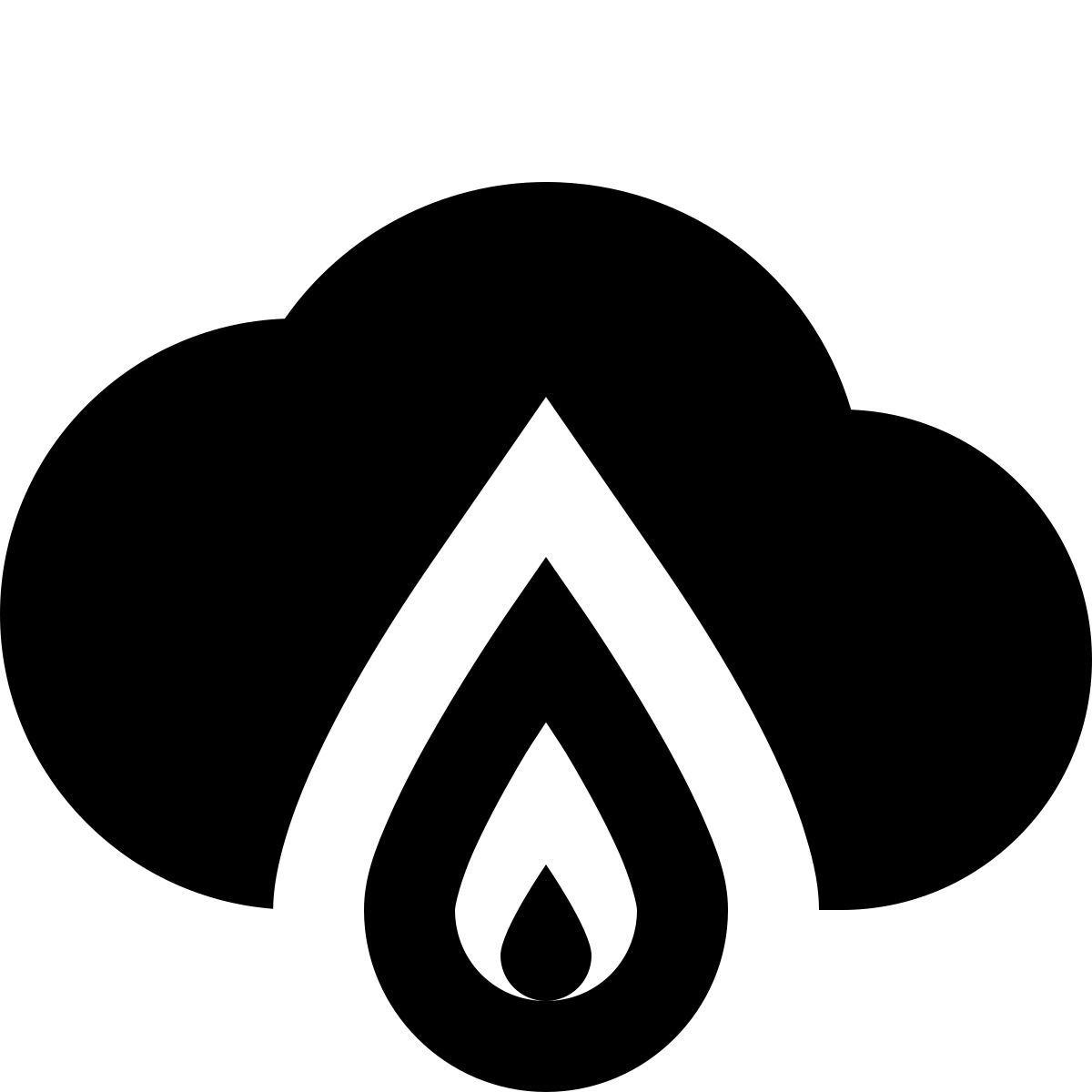 material filled style vulnerabilità del cloud icon