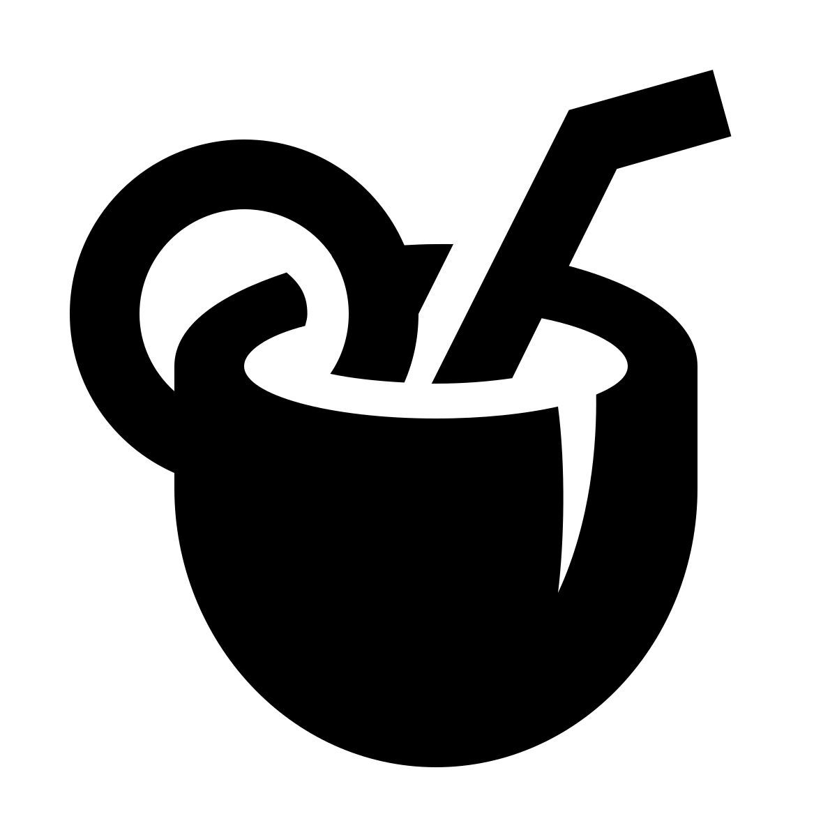 material filled style 椰子鸡尾酒 icon
