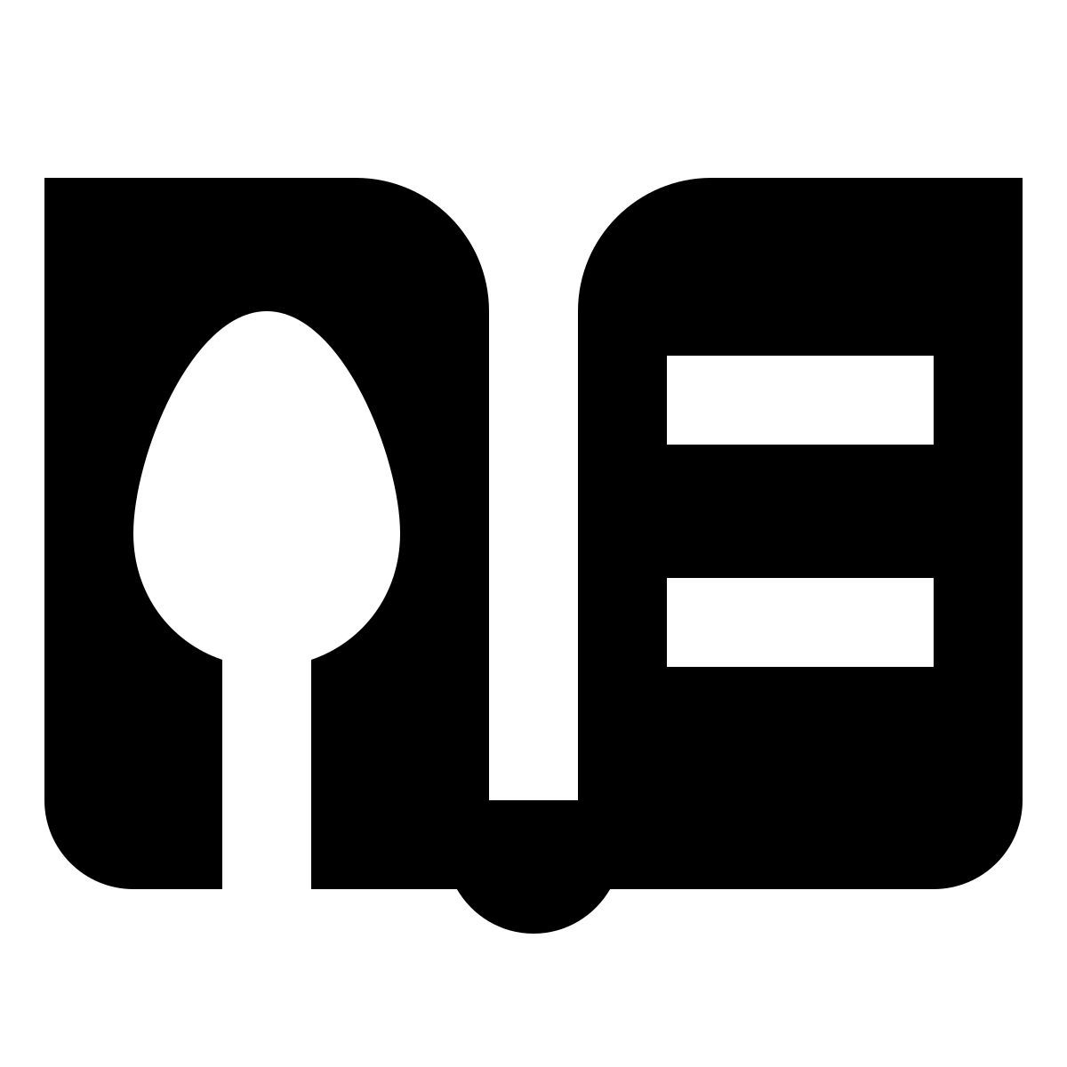 material filled style cooking book icon