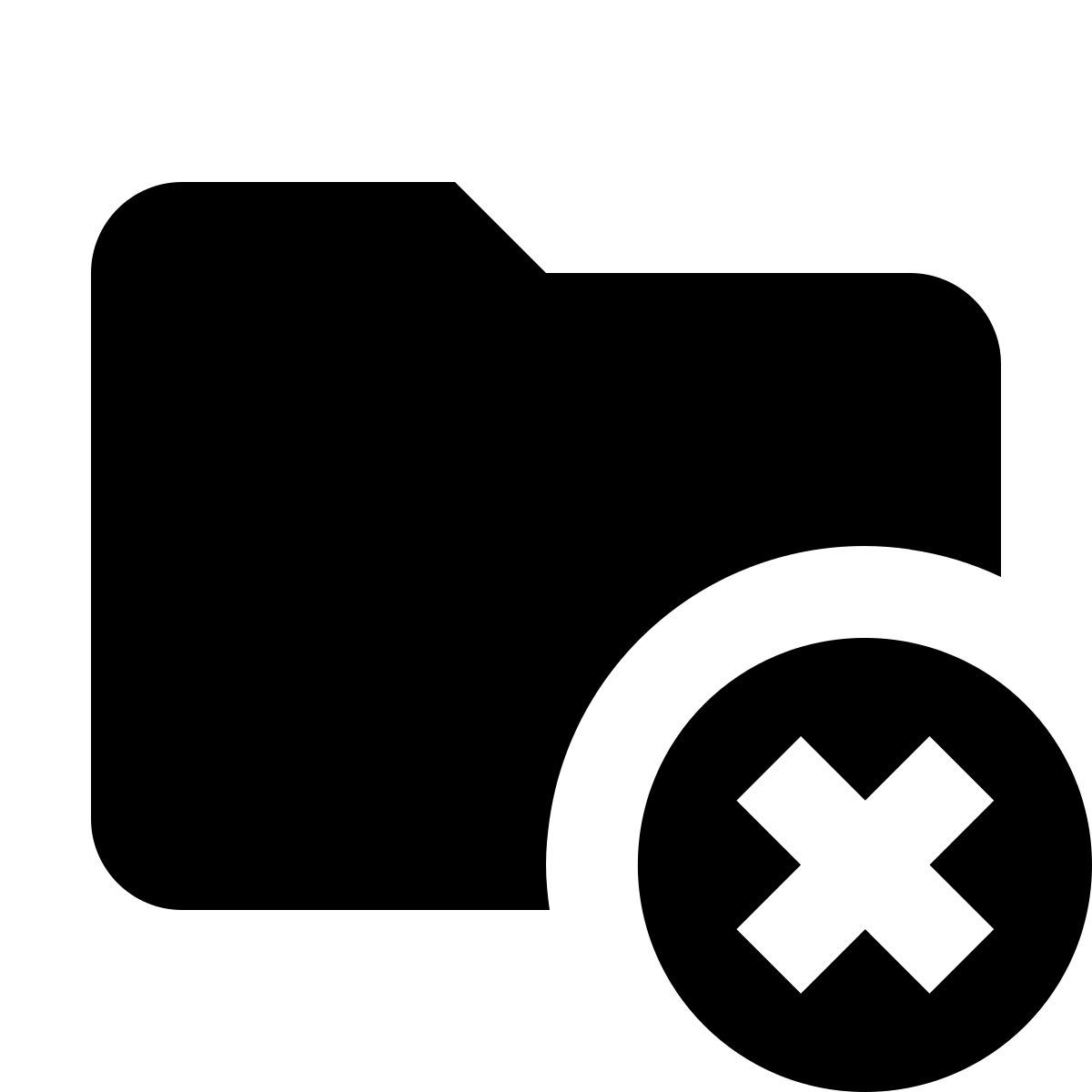 material filled style delete folder icon