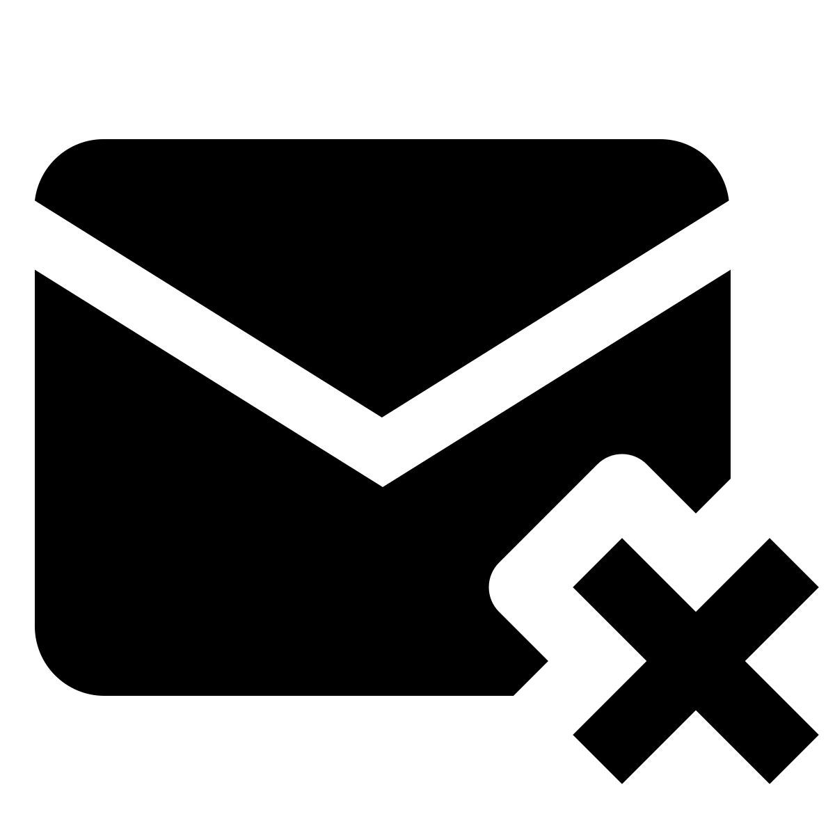 material filled style message supprimé icon