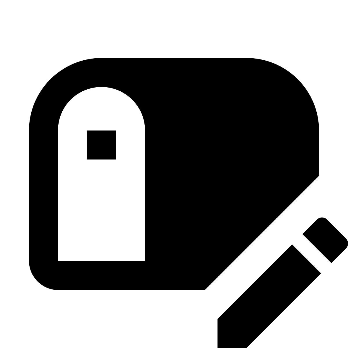 material filled style edit mailbox icon