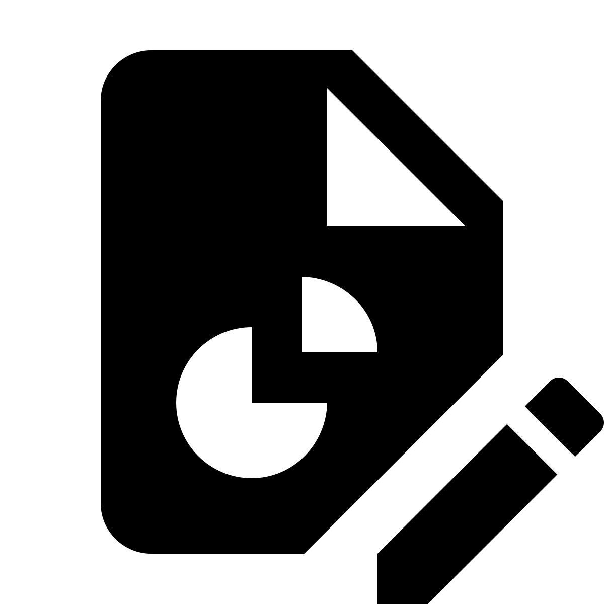material filled style edit pie chart report icon