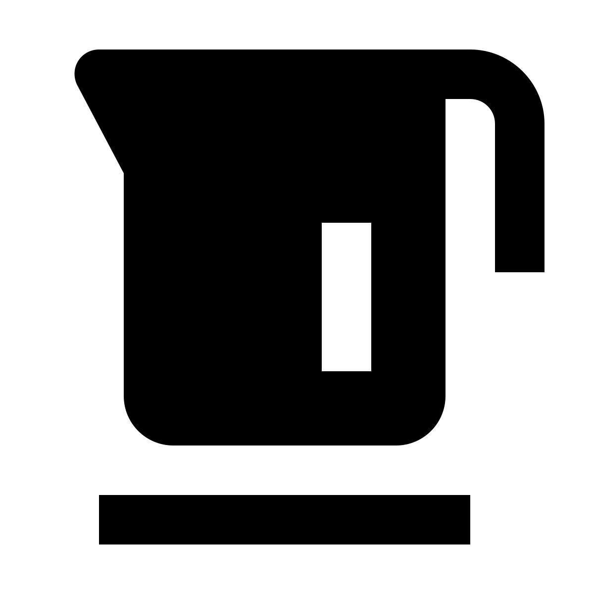 material filled style electric teapot icon