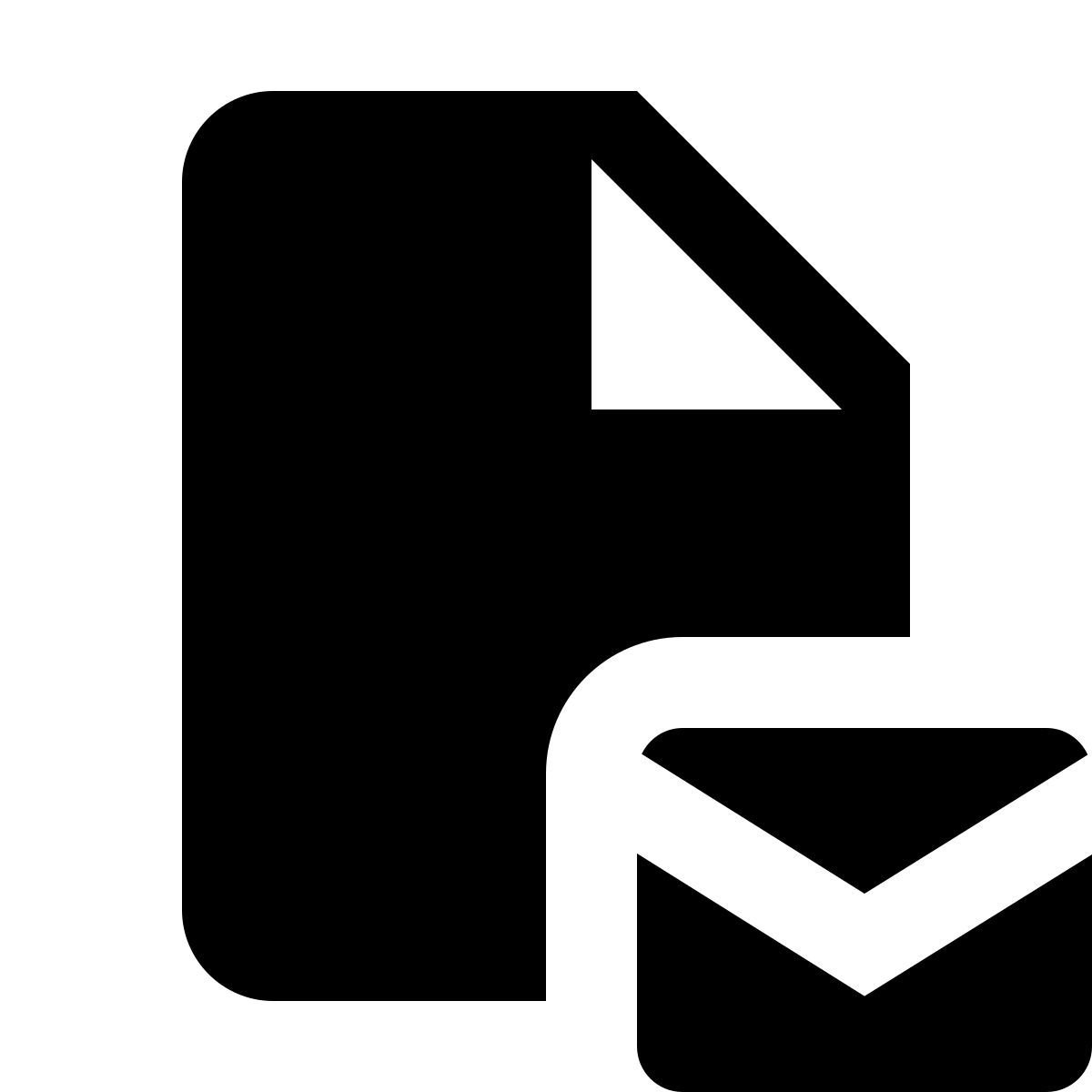 material filled style 이메일 문서 icon