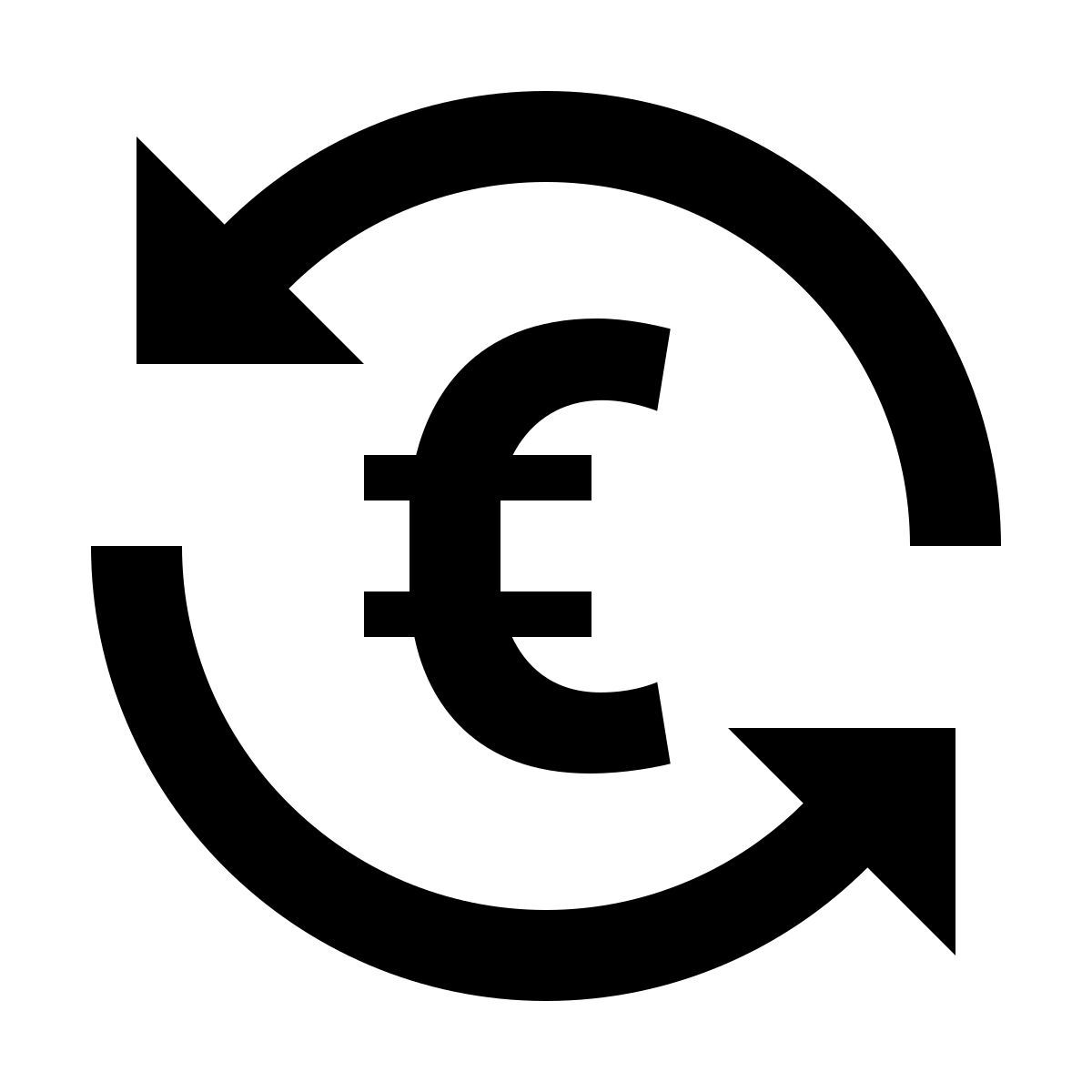material filled style euro de cambio icon