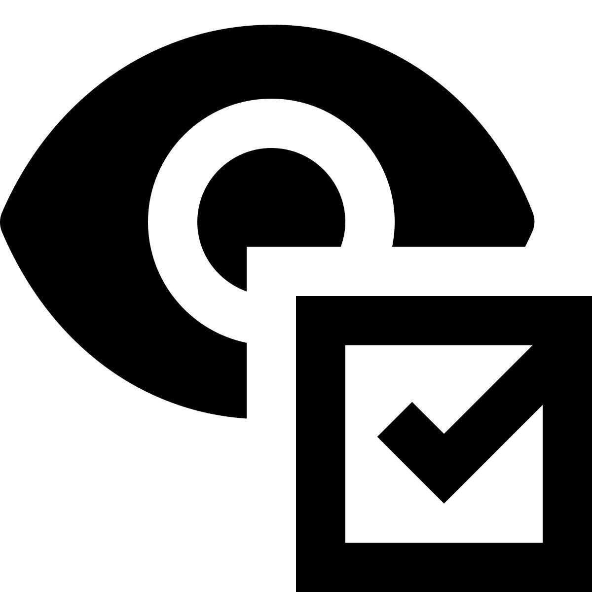 material filled style augenscheinlich überprüft icon