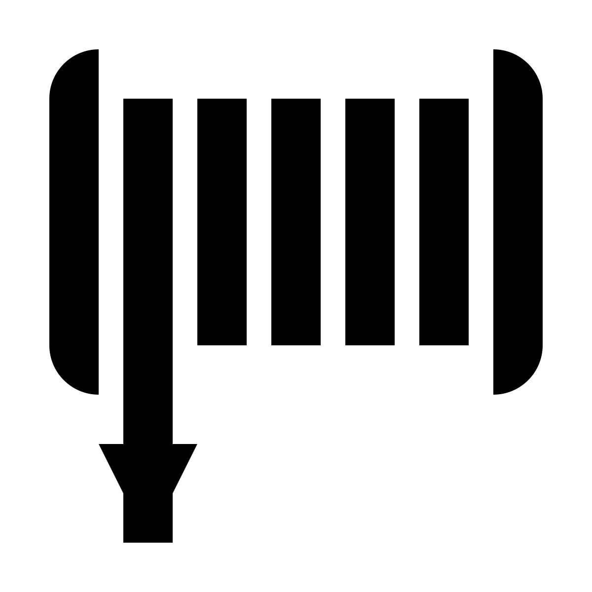 material filled style 消防水带 icon