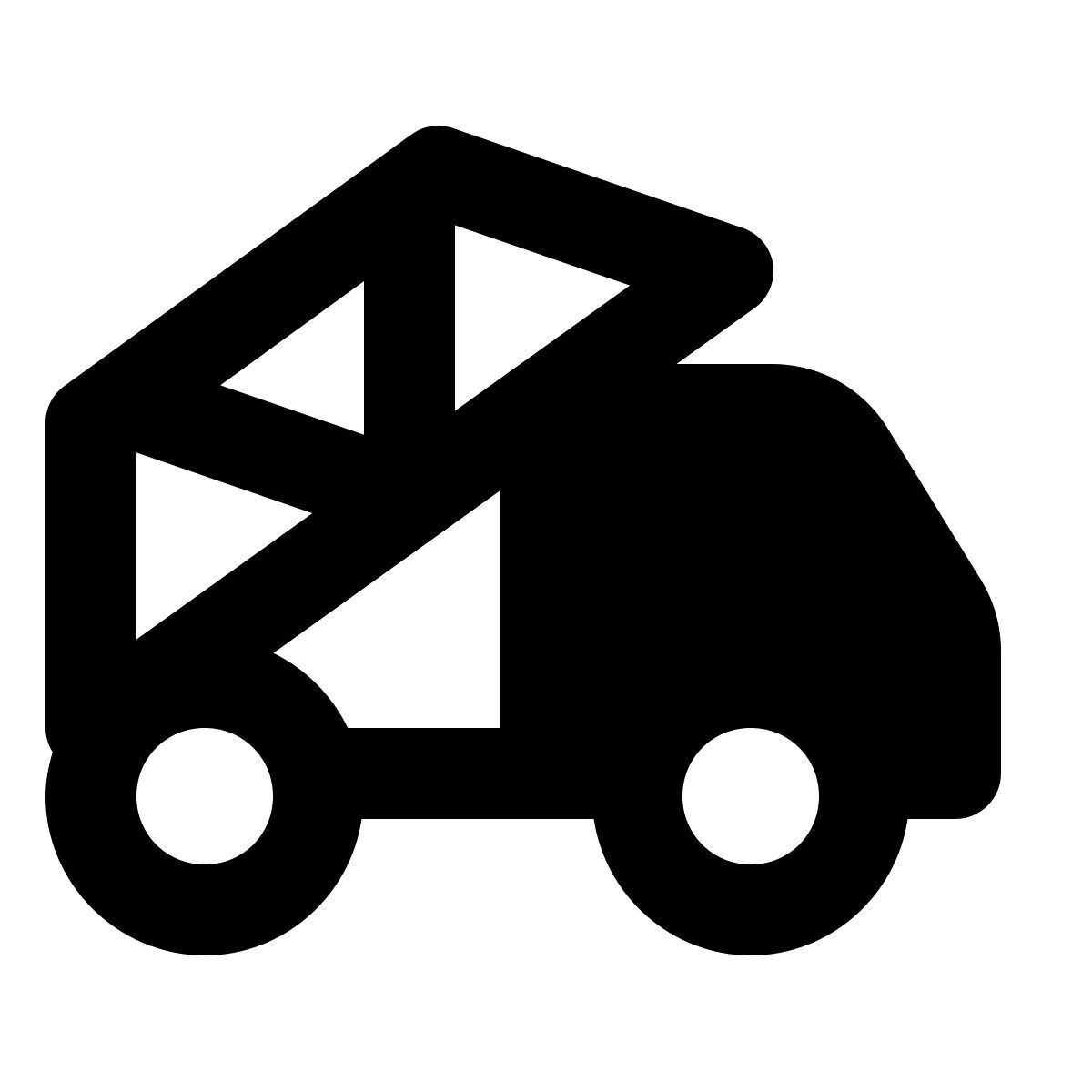 material filled style camión de bomberos icon