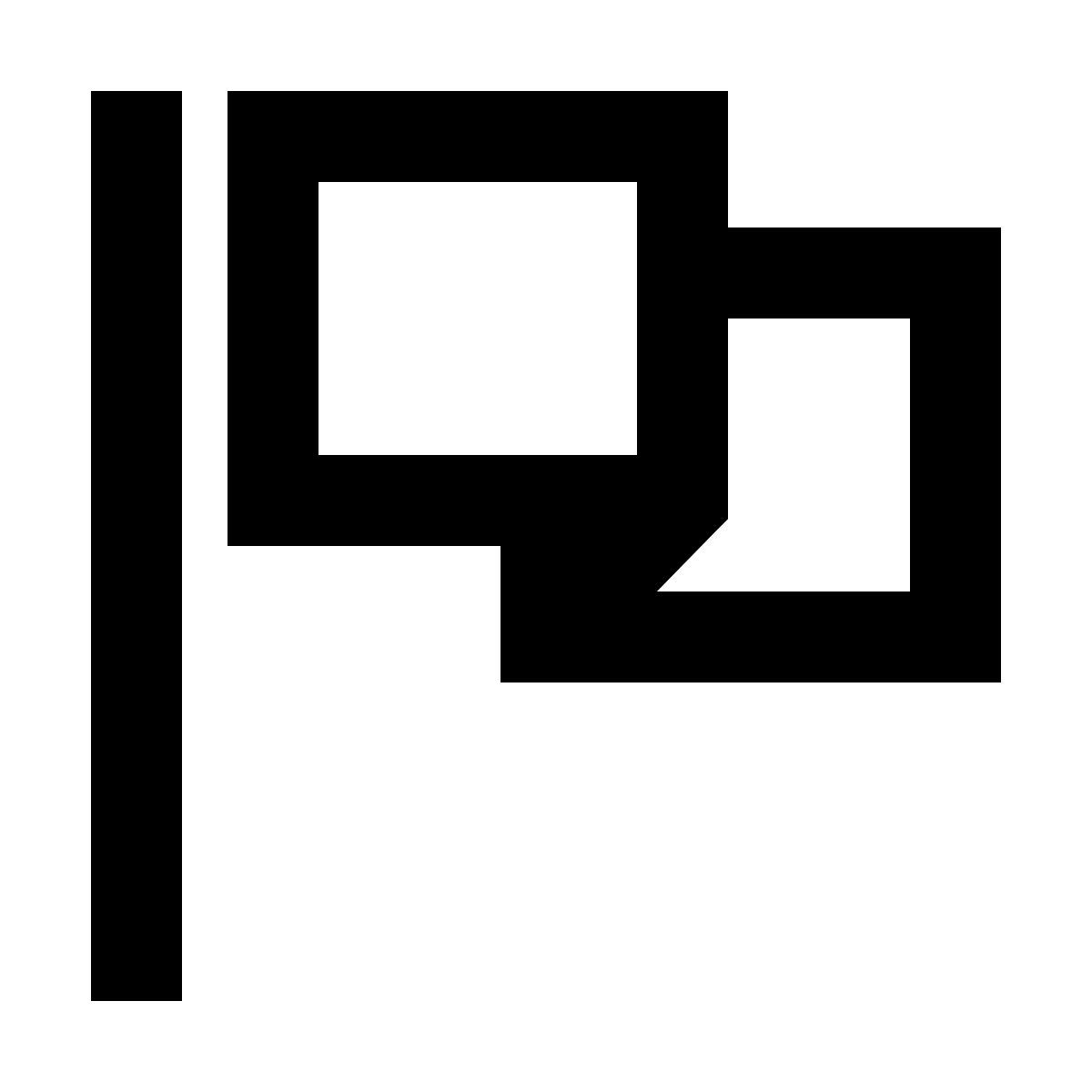 material filled style flag icon