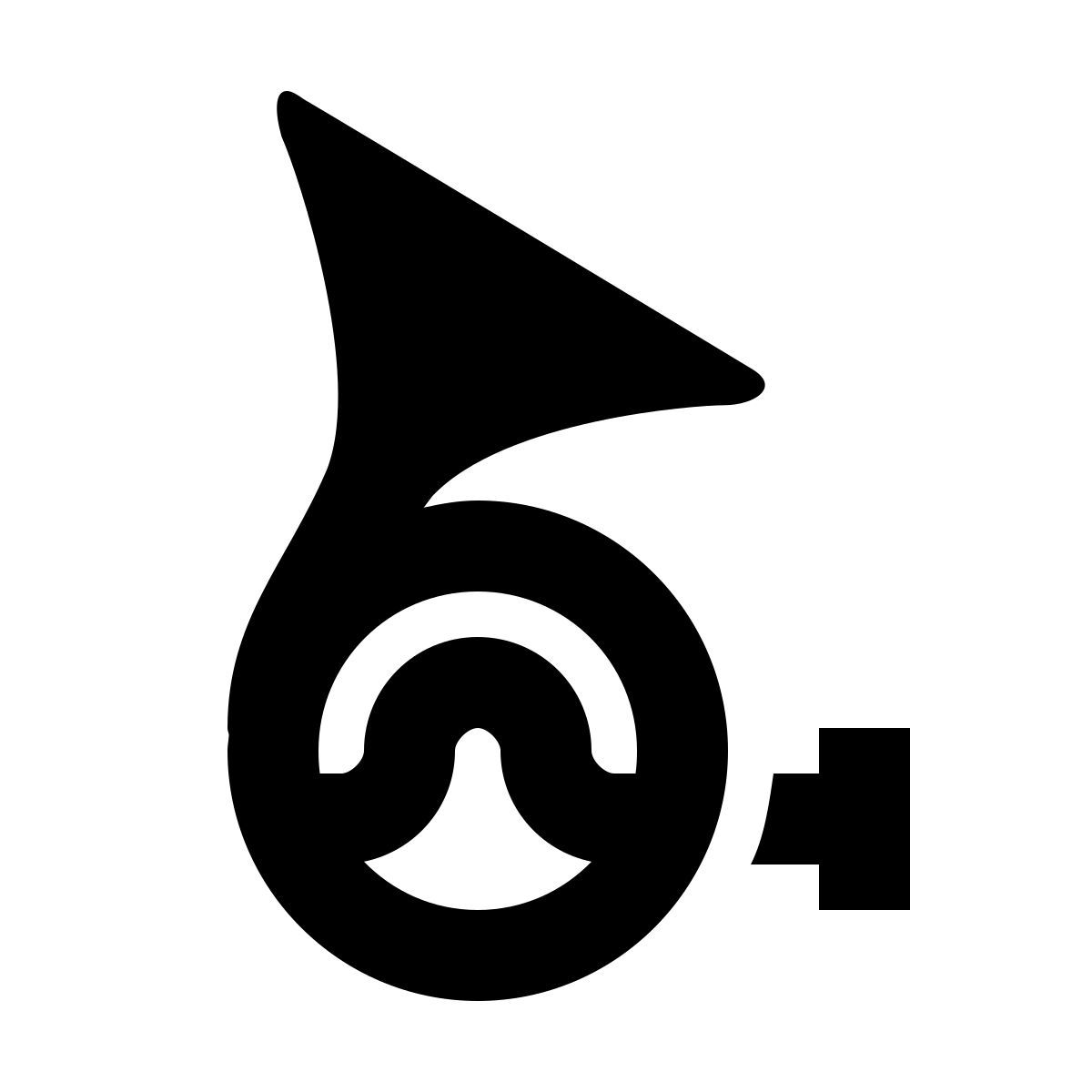 material filled style cuerno icon