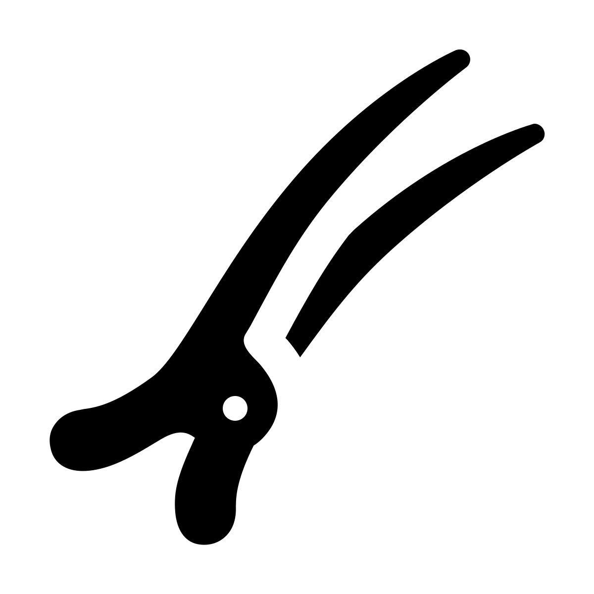 material filled style clip para el cabello icon