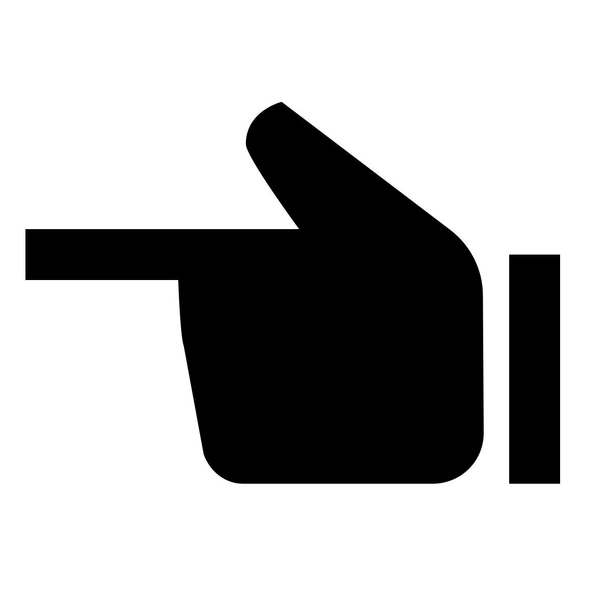 material filled style mano izquierda icon