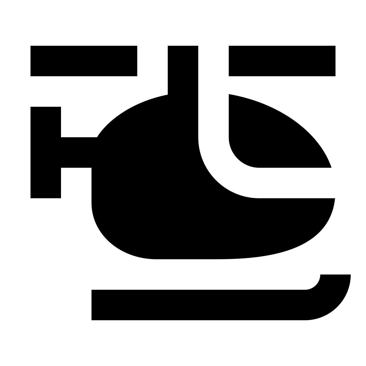 material filled style hélicoptère icon
