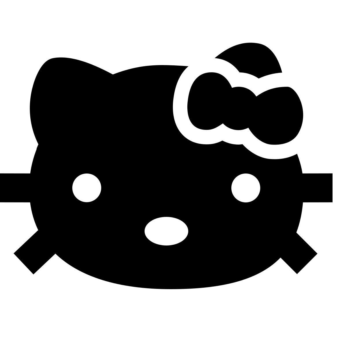 material filled style ciao kitty icon