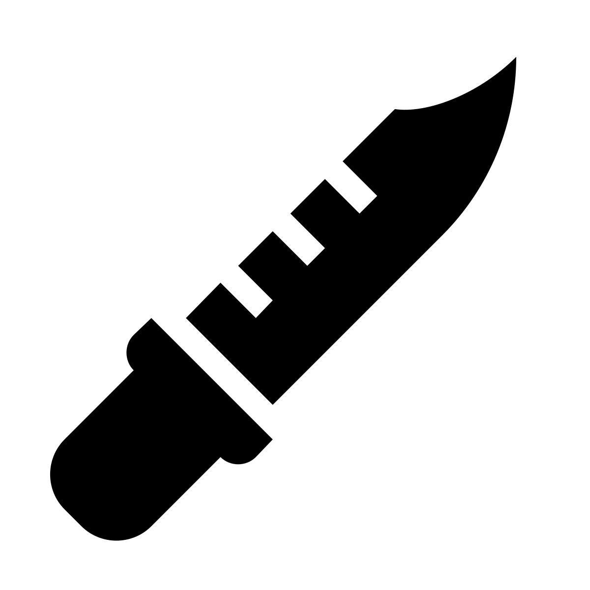material filled style army knife icon