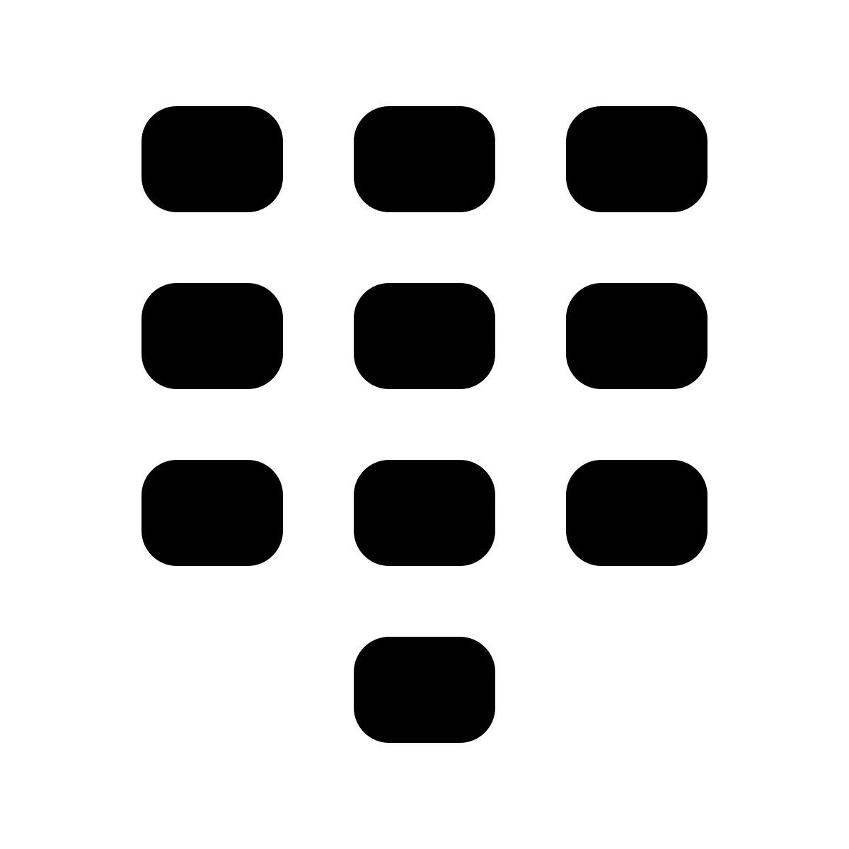 material filled style pavé numérique icon