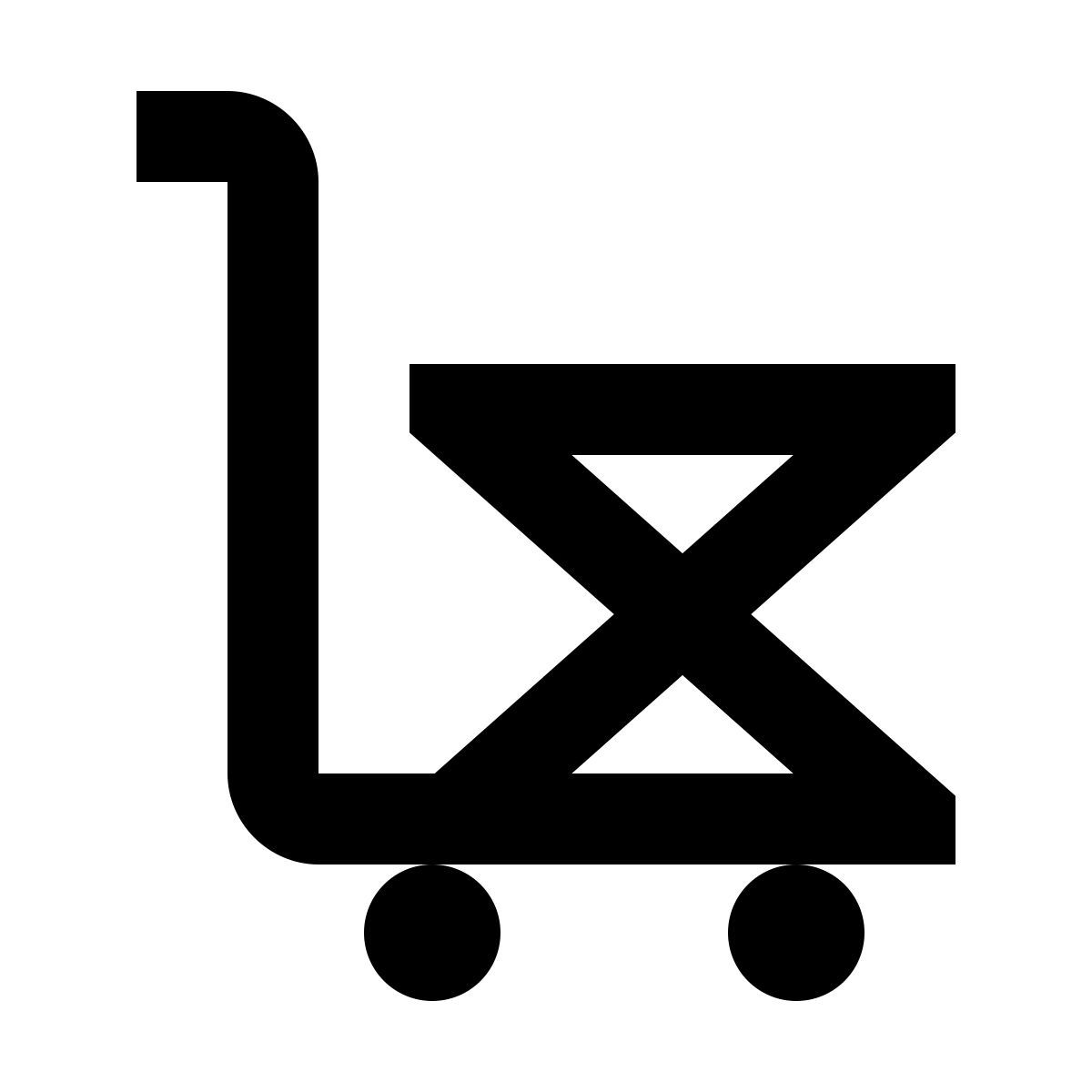 material filled style carrinho aqui icon