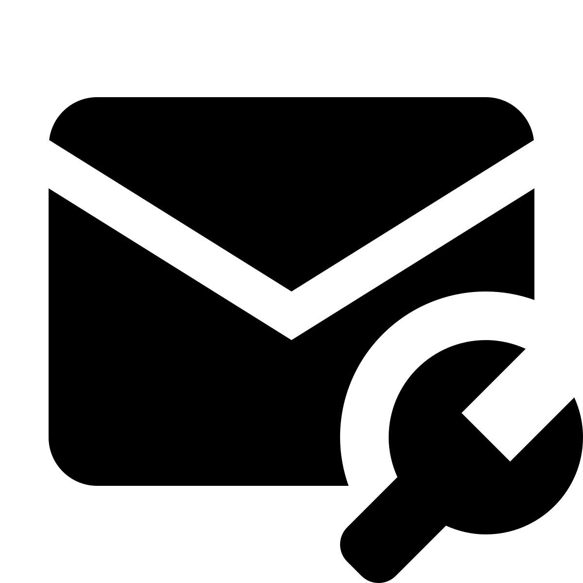 material filled style configuration du courrier icon
