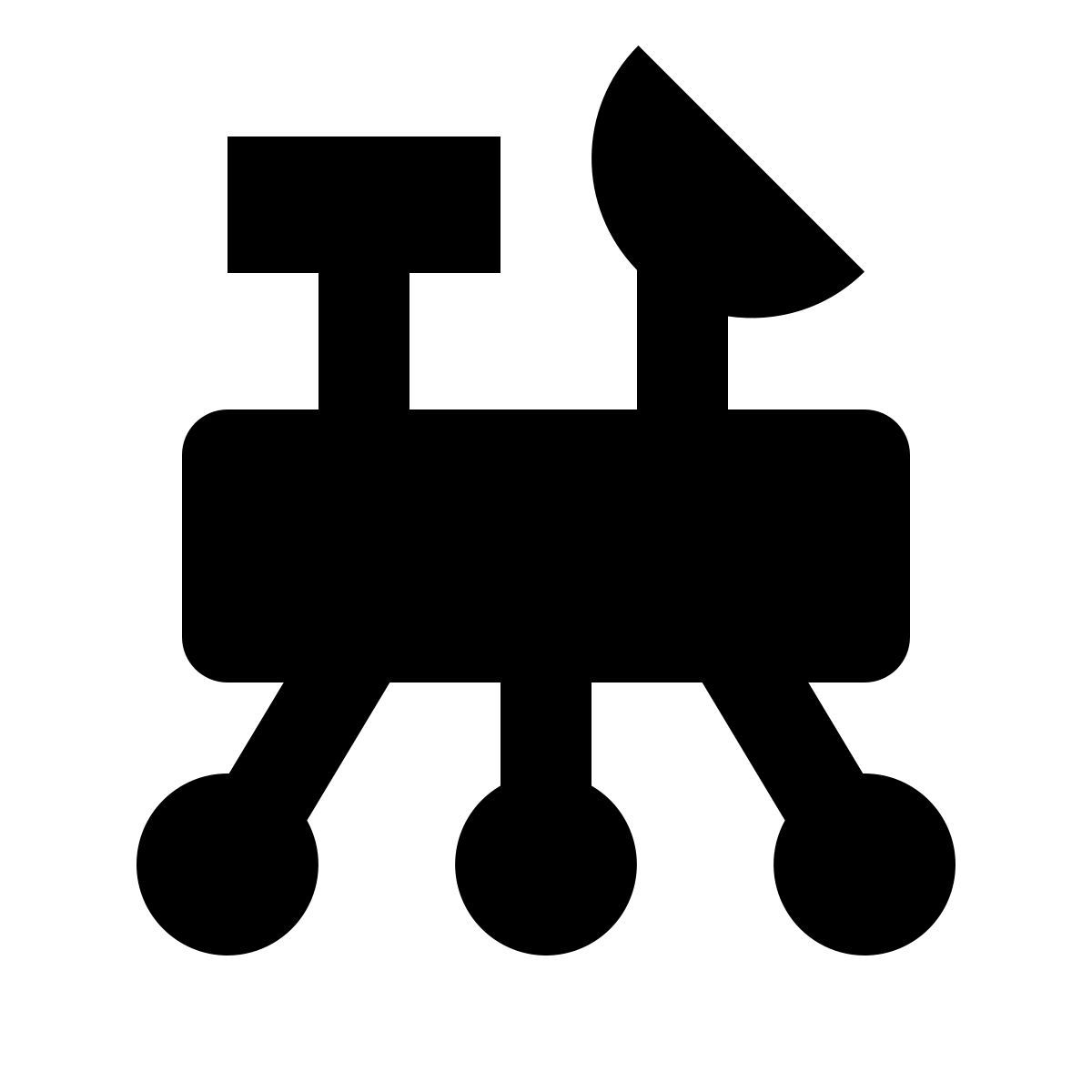 material filled style mars rover icon
