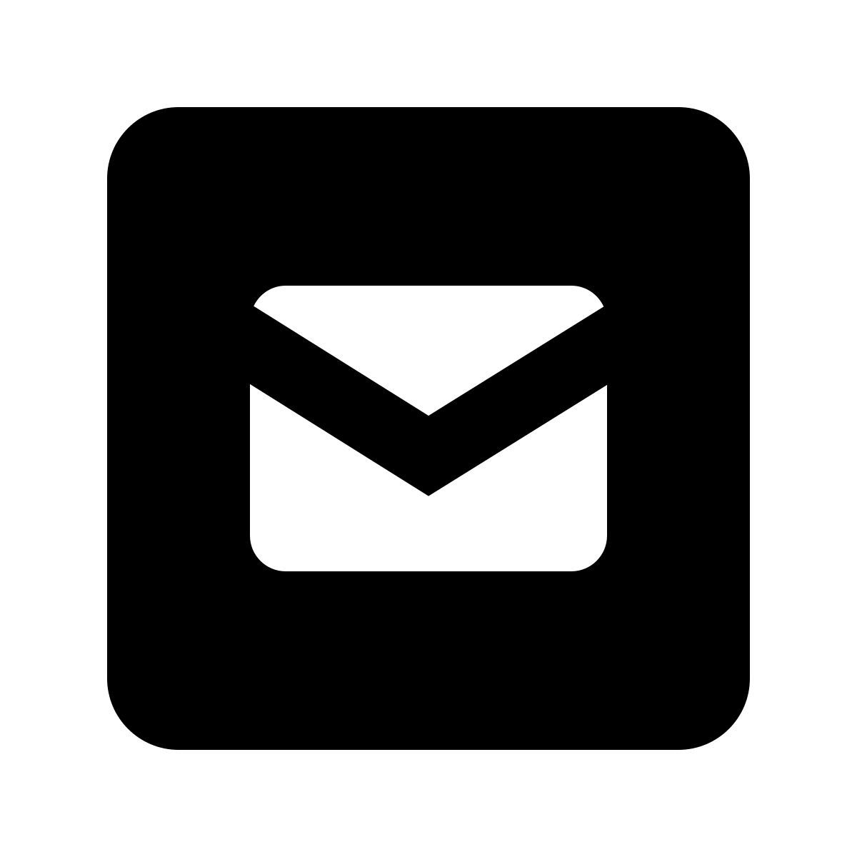 material filled style mensaje en cuadrado icon