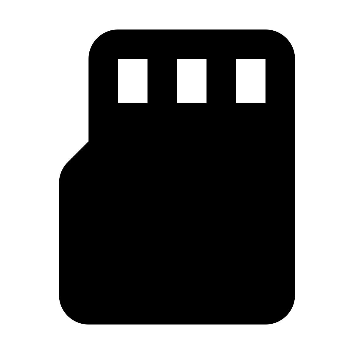 material filled style micro sd icon