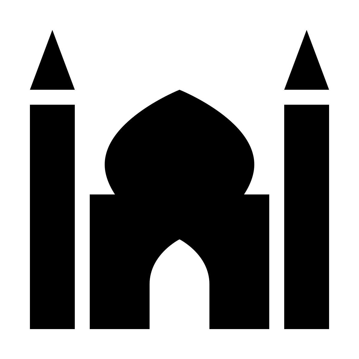 material filled style musulmano icon