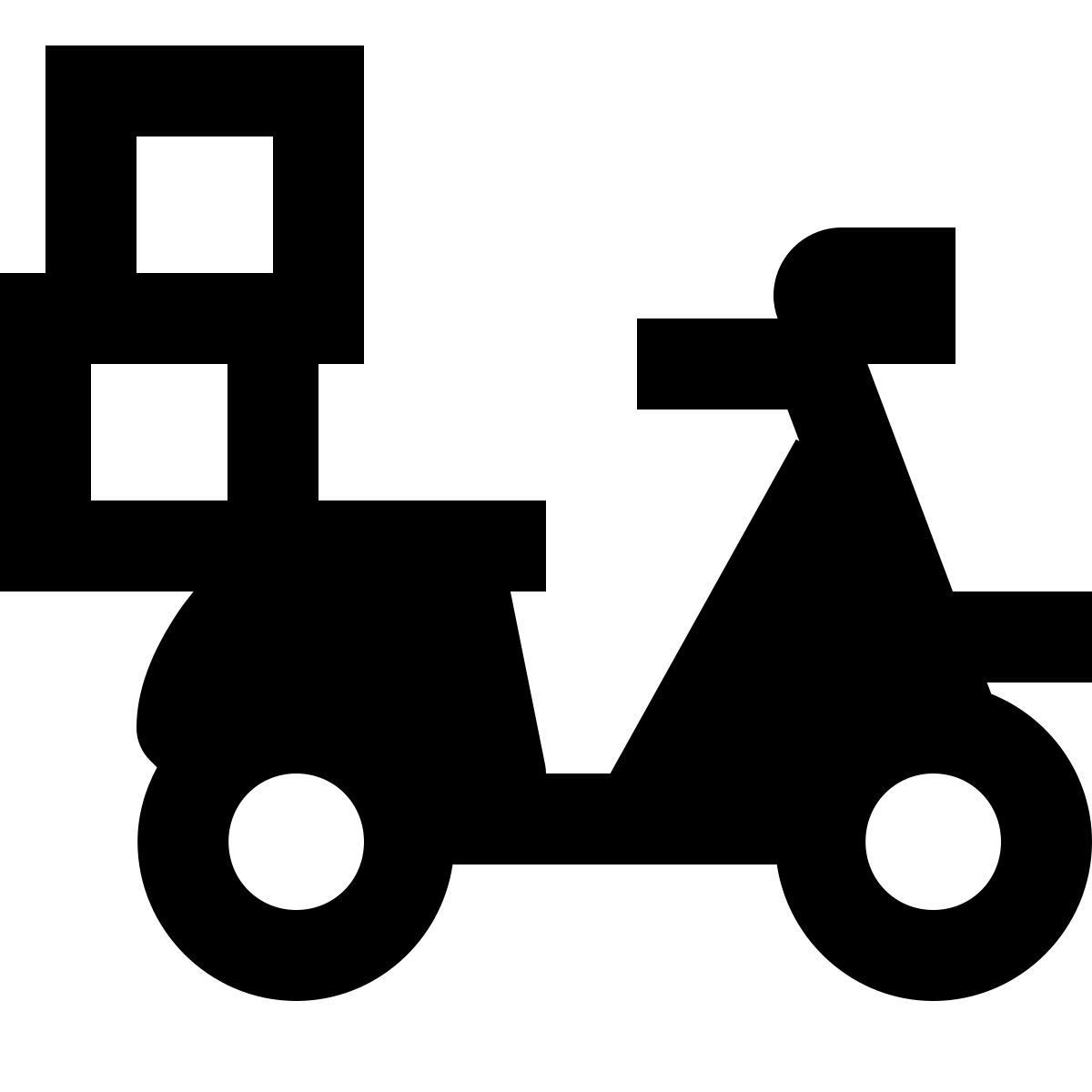 material filled style livraison moto cartons multiples icon