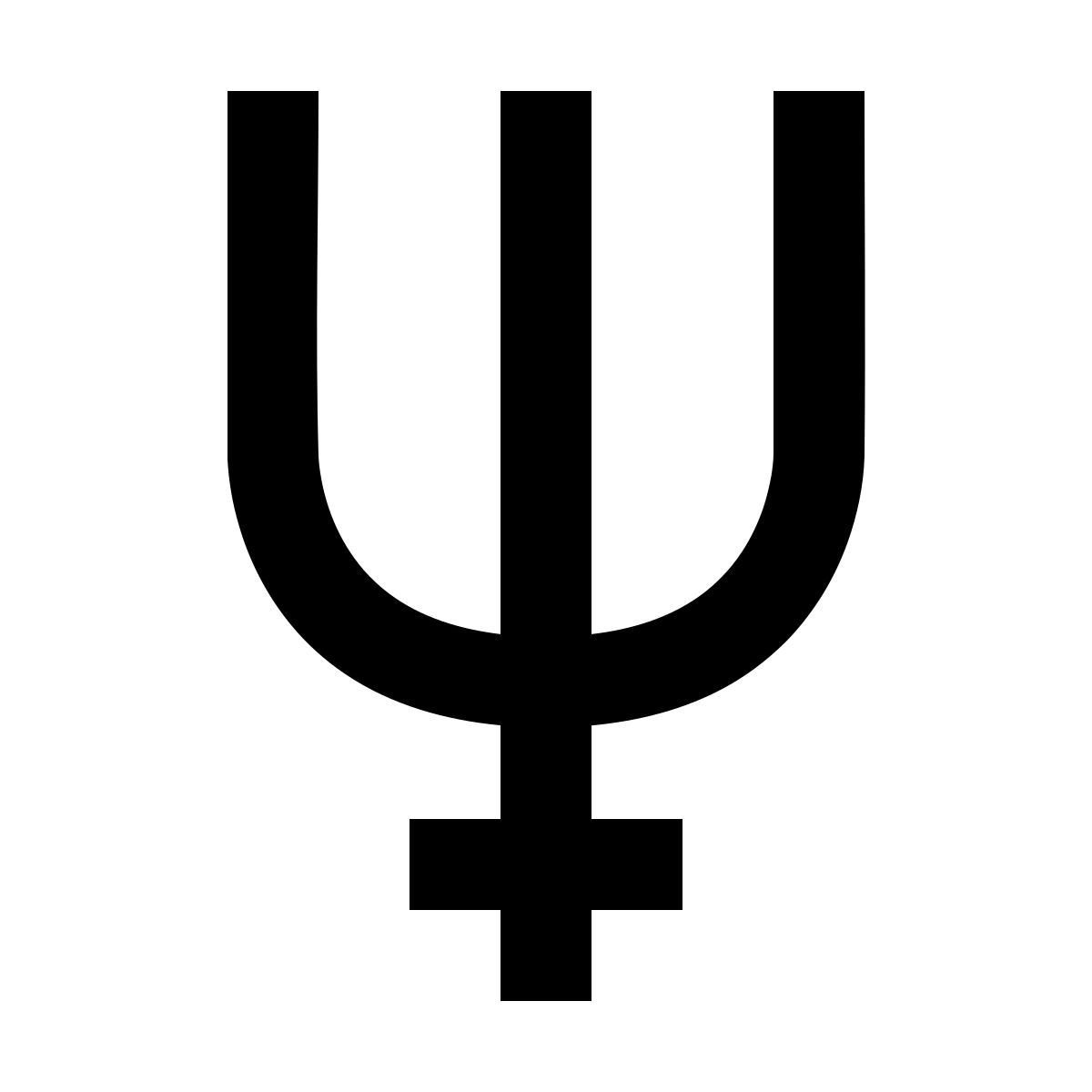 material filled style symbole de neptune icon