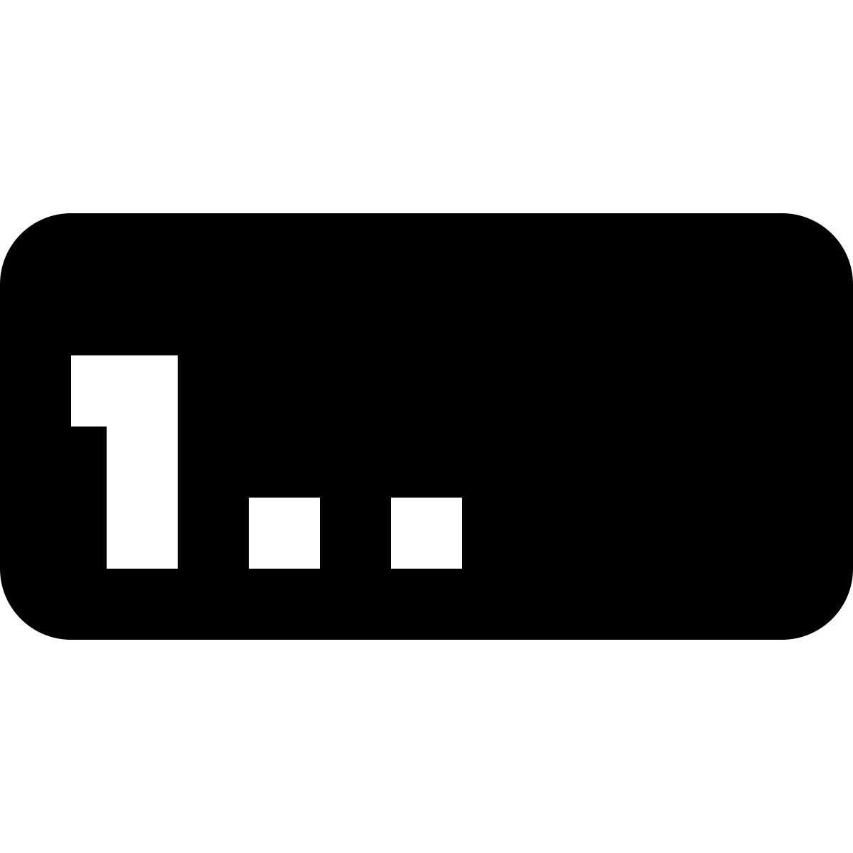 material filled style formulario de entrada de números icon