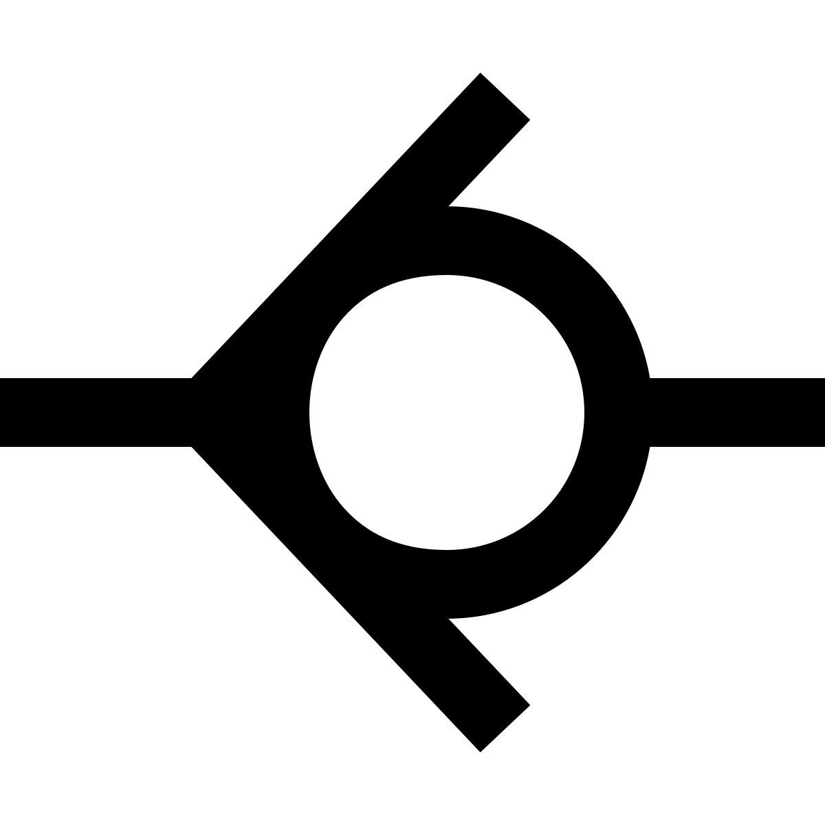 material filled style one way valve icon