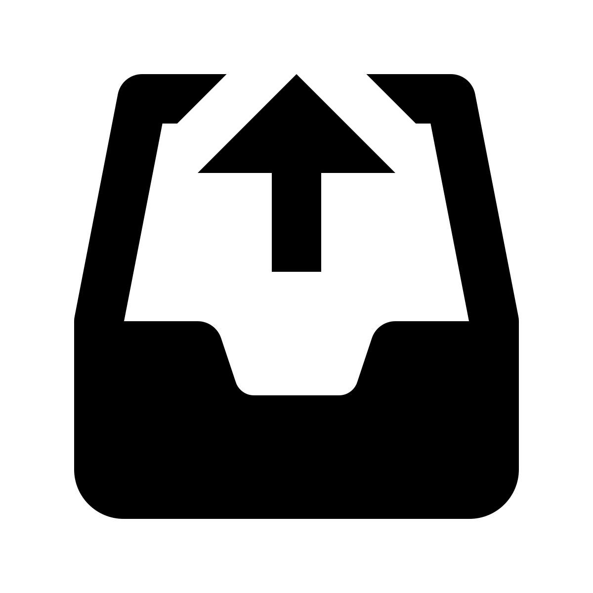 material filled style bandeja de salida icon